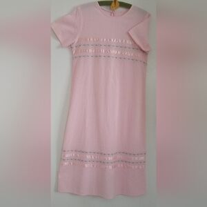 Short Sleeve Pink Seersucker Dress S/P